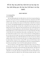 Dạy học phát huy tính tích cực học tập của học sinh thông qua việc dạy học giới hạn ở các lớp THPT