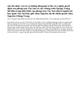 Quang Trung đã đặt nền tảng cho việc thống nhất đất nước và xây dựng quốc gia như thế nào ?