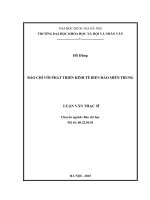 Báo chí với phát triển kinh tế biển đảo miền trung 