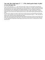 Hãy cho biết tình hình nước Pháp sau cuộc đảo chính ngày 27-7-1794.