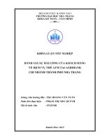 Đánh giá sự hài lòng của khách hàng về dịch vụ thẻ ATM tại agribank chi nhánh thành phố nha trang