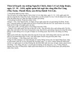 Hãy trình bày tóm tắt diễn biến cuộc khởi nghĩa Lam Sơn từ cuối năm 1424 đến cuối năm 1426.