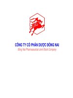 Bài giảng công ty cổ phần dược đồng nai 