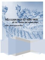 Tiểu luận lịch sử kiến trúc đề tài trang trí trong đình