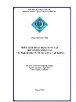 phân tích hoạt động cho vay đối với hộ nông dân tại agribank cn tx ngã bảy hậu giang