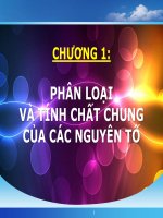 Giáo trình hóa đại cương chương 1 phân loại và tính chát chung của các nguyên tố 