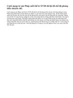 Ý nghĩa của cách mạng tư sản Pháp cuối thế kỉ XVIII