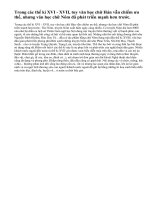 Văn học và nghệ thuật dân gian thế kỉ XVI - XVIII