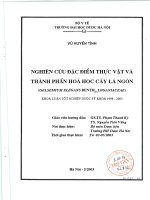 Nghiên cứu đặc điểm thực vật và thành phần hóa học cây lá ngón