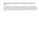 Nêu tính chất và ý nghĩa lịch sử của cách mạng 1905 - 1907 ở Nga