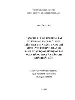 hạn chế rủi ro tín dụng tại ngân hàng tmcp bưu điện liên việt chi nhánh tp.hồ chí minh  với phương pháp so sánh hoạt động tín dụng tại ngân hàng tmcp á châu chi nhánh sài gòn