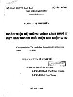 hoàn thiện hệ thông chính sách thuế ở việt nam trong điều kiện gia nhập wto