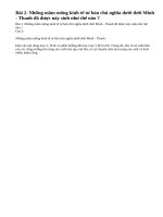 Những mầm mống kinh tế tư bản chủ nghĩa dưới thời Minh - Thanh đã được nảy sinh như thế nào ?