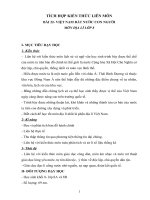 TÍCH hợp KIẾN THỨC LIÊN môn bài 22  VIỆT NAM đất nước CON NGƯỜI môn địa lí lớp 8