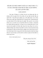 PHÁT TRIỂN NĂNG lực NHẬN THỨC và tư DUY CHO học SINH TRUNG học cơ sở THÔNG QUA bài tập hóa học