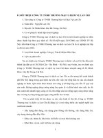 Báo cáo thực tập tốt nghiệp tại Công ty TNHH Thương mại và dịch vụ Lan Chi