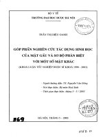 Góp phần nghiên cứu tác dụng sinh học của mật gấu và sơ bộ phân biệt với một số mật khác