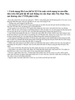 Hãy nêu những nội dung chính của lịch sử thế giới cận đại.