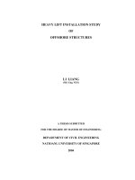 Heavy lift installation study of offshore structures