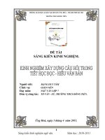 skkn xây dựng câu hỏi trong tiết học đọc  hiểu văn bản