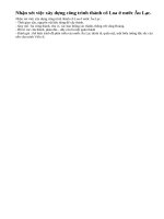 Em có nhận xét gì về việc xây dựng công trình thành cổ Loa vào thế kỉ III - II TCN ở nước Âu Lạc ?