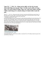 Những diễn biến về chiến sự chiến tranh thế giới thứ nhất