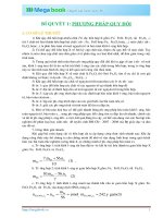 10 BÍ QUYẾT CHINH PHỤC PHƯƠNG PHÁP GIẢI TOÁN CHỦ CHỐT MÔN HÓA HỌC (Phần 1)