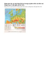 Lập bảng tóm tắt các giai đoạn lịch sử trong sự phát triển của khu vực Đông Nam Á đến giữa thế kỉ XIX.