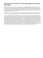 Trình bày tình hình kinh tế Anh vào cuối thế kỉ XIX - đầu thế kỉ XX.