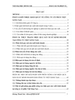 Một số giải pháp góp phần nâng cao hiệu quả sản xuất kinh doanh cho Công ty cổ phần Việt Sáng Tạo