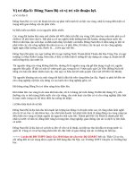 Các thế mạnh và hạn chế của vùng