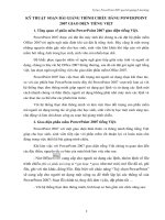 KỸ THUẬT SOẠN bài GIẢNG TRÌNH CHIẾU BẰNG POWERPOINT2007 GIAO DIỆN TIẾNG VIỆT 
