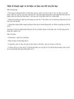 Một số thuật ngữ và kí hiệu cơ bản của Di truyền học