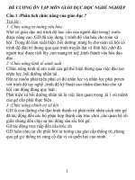 ĐỀ CƯƠNG ÔN TẬP MÔN GIÁO DỤC HỌC NGHỀ NGHIỆP