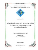 kế toán xác định kết quả hoạt động kinh doanh tại doanh nghiệp tư nhân tân phát