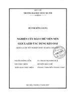 Nghiên cứu bào chế viên nén gliclazid tác dụng kéo dài