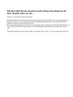 Thuận lợi và khó khăn do khí hậu mang lại