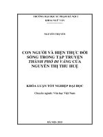 Con người và hiện thực đời sống trong tập truyện thành phố đi vắng của nguyễn thị thu huệ