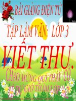 Bài giảng tiếng việt 3 tuần 30 bài tập làm văn   viết thư 