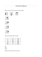 10 câu IQ có đáp án 