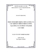 phân tích biến động tiền lương và các khoản trích theo lương tại công ty cổ phần vinafor cần thơ