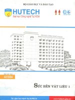 Sức bền vật liệu 1 hutech
