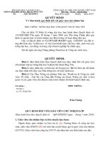 QUY ĐỊNH ĐỐI VỚI GIÁO VIÊN CHỦ NHIỆM LỚP