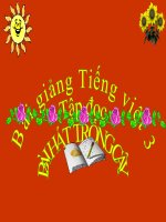 Bài giảng tiếng việt 3 tuần 31 bài tập đọc   bài hát trồng cây 