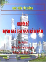 CHUYÊN đề ĐỊNH GIÁ tài sản bảo đảm 