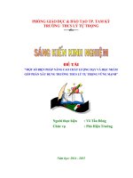 Một số biện pháp nâng cao chất lượng dạy và học nhằm góp phần xây dựng trường THCS lý tự trọng vững mạnh 