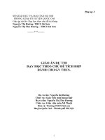 GIÁO án dự THI dạy học THEO CHỦ đề TÍCH hợp DÀNH CHO GIÁO VIÊN THCS môn TIẾNG ANH ao dai – the vietnamese traditional dress