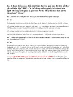 Bài 1, 2 trang 49 SGK Sinh 12