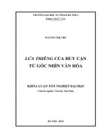 Lửa thiêng của huy cận từ góc nhìn văn hóa