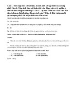 Bài 1,2,3,4 trang 132 Sinh 11